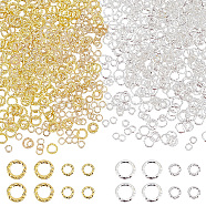 Elite 4 Style Alloy Cabochons, Nail Art Decoration Accessories, Ring, Golden & Silver, 3~4.5x0.3~0.4mm, about 250pcs/style(FIND-PH0006-93)