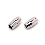 Zinc Alloy Cord Ends, End Caps, Bullet, Platinum, 15.5x8mm, Hole: 3.5mm, Inner Diameter: 5.5mm(PALLOY-WH0088-49P)