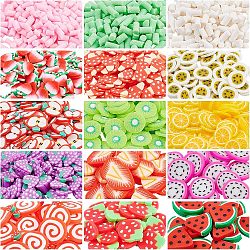 Handmade Polymer Clay Cabochons & Sprinkle Beads, Mixed Color, 150g/box(CLAY-NB0001-28)