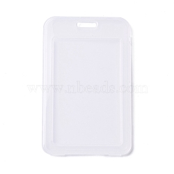 Plastic ID Card, Vertical Plastic Name Key Card Tag Holder, White, 112x69.5x10mm(AJEW-K032-01)