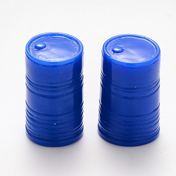 Resin Beads, No Hole/Undrilled, Tin, Blue, 23.5x14.5mm
