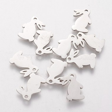 Stainless Steel Color Rabbit Titanium Steel Charms