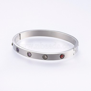 304 Stainless Steel Bangles(BJEW-P223-19-02)-3