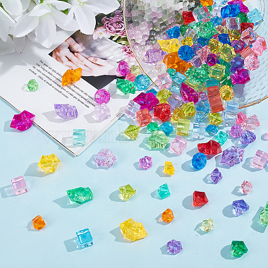 Elite 160Pcs 4 Style Transparent Acrylic Beads(OACR-PH0004-21)-4