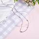 Simple Long Chain Necklace with Beads Stainless Steel Sweater Necklace Adjustable Chain Necklace Trendy Statement Necklace Neck Jewelry for Women(JN1103A)-5