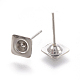 304 Stainless Steel Ear Stud Components(STAS-G187-13P)-2