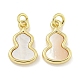 Brass Pave Sea Shell Gourd Charms(KK-Q820-16G)-1