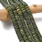 Natural TaiWan Jade Beads Strands, Disc, 8x3mm, Hole: 1.4mm, about 125pcs/strand, 15.28''(38.8cm)(G-G329-A06-3x8mm)