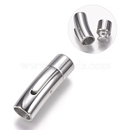 304 Stainless Steel Bayonet Clasps, Stainless Steel Color, 30.5x9.5mm, Hole: 7.5mm(STAS-A035A-7.5P)