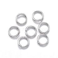 304 Stainless Steel Jump Rings, Open Jump Rings, Stainless Steel Color, 24 Gauge, 3x0.5mm, Inner Diameter: 2mm(STAS-E113-18P)