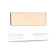 Zinc Alloy Blank Tape Clip, with Iron Shim, Bag Repalcement Accssories, Rectangle, Cadmium Free & Lead Free, Light Gold, 20x51x17mm(PALLOY-WH0079-77LG-RS)