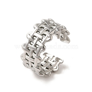 201 Stainless Steel Finger Rings, Stainless Steel Color, 10mm,US Size 8(18.1mm)(RJEW-H223-01P-06)
