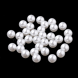 Eco-Friendly Plastic Imitation Pearl Beads, High Luster, Grade A, No Hole Beads, Round, White, 3mm(X-MACR-S277-3mm-D)