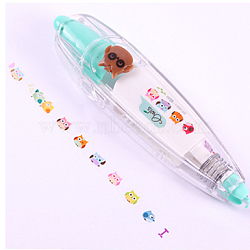 ABS Decoration Tape Pen, Cute Correction Tape, DIY Scrapbooking Stickers, Aquamarine, 11x2.7x2cm(DIY-G004-02)