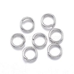 Tarnish Resistant 304 Stainless Steel Jump Rings, Open Jump Rings, Stainless Steel Color, 24 Gauge, 3x0.5mm, Inner Diameter: 2mm(STAS-E113-18P)