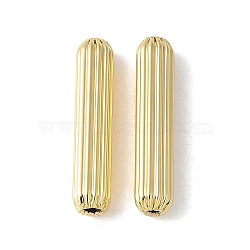 Brass Beads, Rack Plating, Lead Free & Cadmium Free, Tube, Real 18K Gold Plated, 18x3.7mm, Hole: 1.2mm(KK-S518-02G)