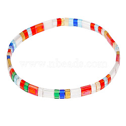 Rainbow Bohemian Style Glass Beads Stretch Bracelets, Original Design Fashion Tila Beaded Bracelet for Women(RM1844-1)