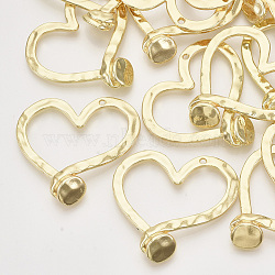 Alloy Pendants, Heart, Light Gold, 47x49.5x9mm, Hole: 2mm(X-PALLOY-S121-158)