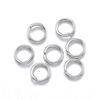 304 Stainless Steel Jump Rings, Open Jump Rings, Stainless Steel Color, 24 Gauge, 3x0.5mm, Inner Diameter: 2mm
