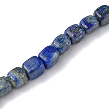 Natural Lapis Lazuli Beads Strands, Cuboid, 8.5~11x7.5~9x7.5~9mm, Hole: 1.2mm, about 20pcs/strand, 7.72~8.74 inch(19.6~22.2cm)