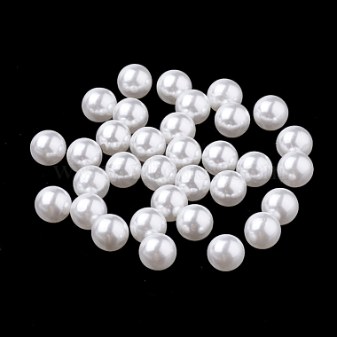 3mm White Round Plastic Beads
