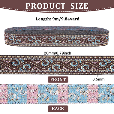 9M Flat Ethnic Style Polyester Ribbons(SRIB-WH0011-101B)-2