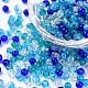 Perles de verre craquelé peintes(DGLA-X0006-4mm-11)-1