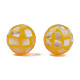 Perles naturelles de la coquille jaune(SHEL-N026-189B-04)-1