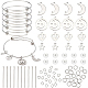 DIY Moon & Star Charm Bangle Making Kit(DIY-BC0004-64)-1