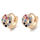 Rack Plating Brass Micro Pave Colorful Cubic Zirconia Hoop Earrings for Women(EJEW-P238-03KCG)-1