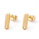 201 Stainless Steel Stud Earring Findings with Hole(X-EJEW-A071-16G)-1