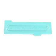Plastic Baking Edge Dough Scraper and Cutter Pastry Spatulas, for Cake Decoration Baking Tools, Rectangle, Pale Turquoise, 217x77x7.5mm(AJEW-P077-08)