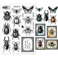 PVC Plastic Stamps, for DIY Scrapbooking, Photo Album Decorative, Cards Making, Stamp Sheets, Insect Pattern, 160x110x3mm(DIY-WH0167-57-04612)
