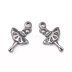 304 Stainless Steel Pendants, Ballet Dancer, Antique Silver, 20.5x12.5x2.5mm, Hole: 1.6mm(STAS-G220-12AS)
