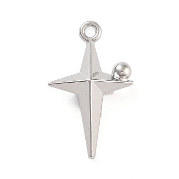 Alloy Charms, Cross, 12.5x6mm, Hole: 1.4mm