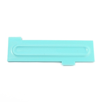 Plastic Baking Edge Dough Scraper and Cutter Pastry Spatulas, for Cake Decoration Baking Tools, Rectangle, Pale Turquoise, 217x77x7.5mm