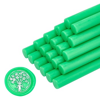 Sealing Wax Sticks, for Retro Vintage Wax Seal Stamp, Lawn Green, 135x11mm