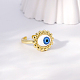 Evil Eye Stainless Steel Open Cuff Rings for Women(US1717-4)-1