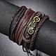 4Pcs 4 Style Adjustable Braided Imitation Leather Cord Bracelet Sets(BJEW-F458-13)-7