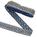 10Yards Paillette Embroidery Ribbon, Lace Trim, Clothes Accessories, Blue, 1-5/8 inch(42mm)(OCOR-OC0001-97A)