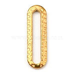 304 Stainless Steel Linking Rings, Hammered, Oval, Golden, 25x7.5x2mm, Inner Diameter: 21x3mm(STAS-L270-05G)