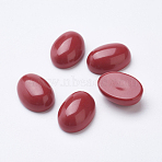 Synthetic Coral Cabochons, Oval, 18x13x7mm(X-G-F501-02-13x18mm)
