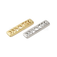 16Pcs 2 Colors Brass Moon Phase Bar Pendants, Long-Lasting Plated, Rectangle, Real Gold Plated & Real Platinum Plated, 20x5x1mm, Hole: 1.2mm(KK-BBC0004-44)