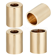 100Pcs Brass Cord Ends, End Caps, Long-Lasting Plated, Column, Real 24K Gold Plated, 5x4mm, Hole: 1.8mm, Inner Diameter: 3mm(KK-CN0002-60)