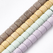 Natural Agate Beads Strands, Dyed, Column, Mixed Color, 4x3.5~4mm, Hole: 1mm, 108pcs/strand, 15.7 inch(G-S286-11)