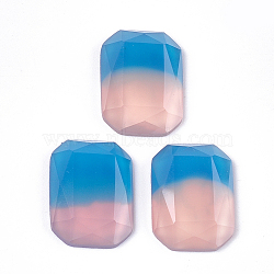 Two Tone Resin Cabochons, Faceted, Rectangle Octagon, Colorful, 18x13x4mm(X-CRES-T014-01E)