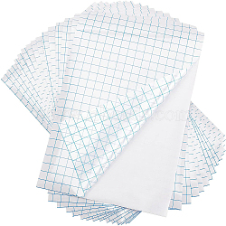 PVC Clear Self-adhesive Transfer Film, Rectangle with Tartan Pattern, Deep Sky Blue, 305x200x0.1mm(DIY-WH0001-91)