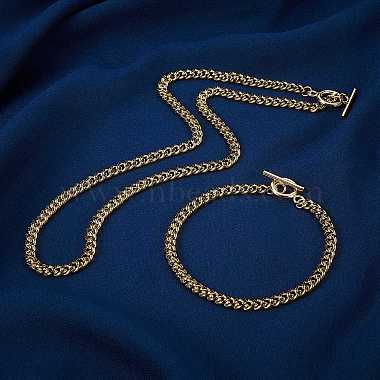 Браслеты-цепочки из латуни и комплекты ожерелий(NJEW-SZ0001-03G-A)-6