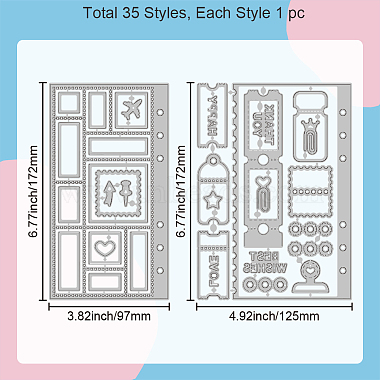 Retro Stamp Theme Carbon Steel Cutting Dies Stencils(DIY-WH0309-1644)-6