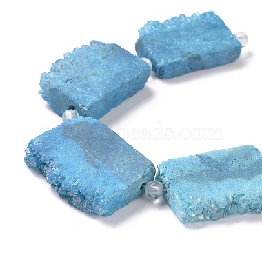 Electroplated Natural Druzy Crystal Beads Strands(G-N0257-05)-6